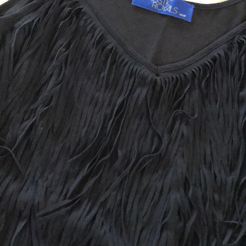 Black Fringe Top - Picture 5 of 6